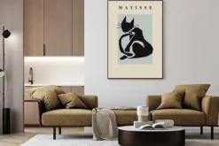 Plakat: Abstrakcyjny kot w stylu matisse