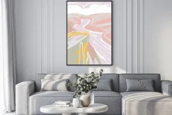 Plakat: Abstrakcyjny krajobraz w pastelowych barwach