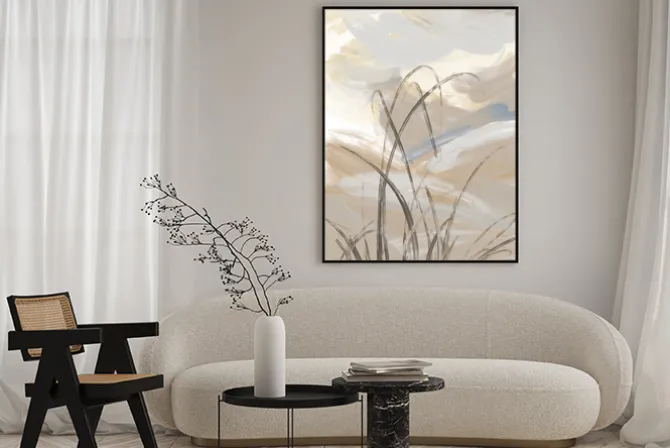 Plakat: Abstrakcyjny krajobraz natura trawa