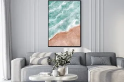 Plakat: Abstrakcyjny pejzaż morski