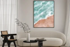 Plakat: Abstrakcyjny pejzaż morski