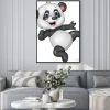 Plakat: Adorable baby panda na białym tle