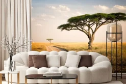 Plakat: Afrykański krajobraz tanzanii dzika przyroda i sawanna