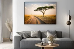 Plakat: Afrykański krajobraz tanzanii dzika przyroda i sawanna