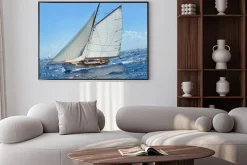 Plakat: Żaglówka płynąca po morzu