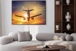 Plakat: Airplane and the sun