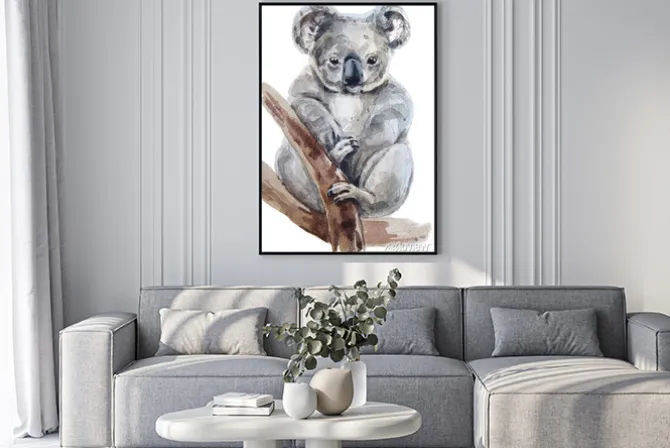 Plakat: Akwarela australijska koala na oddział