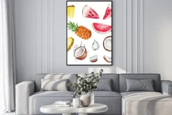 Plakat: Akwarela letnie owoce ustawić