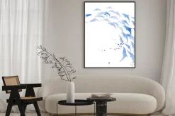 Plakat: Akwarela sylwetka delfina. wektor tła.