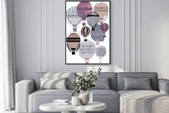 Plakat: Akwarela wektor balony powietrza