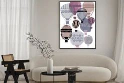 Plakat: Akwarela wektor balony powietrza