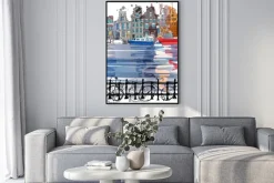 Plakat: Akwarelowa ilustracja amsterdam