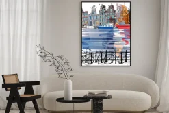 Plakat: Akwarelowa ilustracja amsterdam