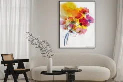 Plakat: Akwarelowe artystyczne maki