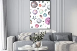 Plakat: Akwarelowe ciała niebieskie