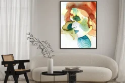 Plakat: Akwarelowy portret kobiety