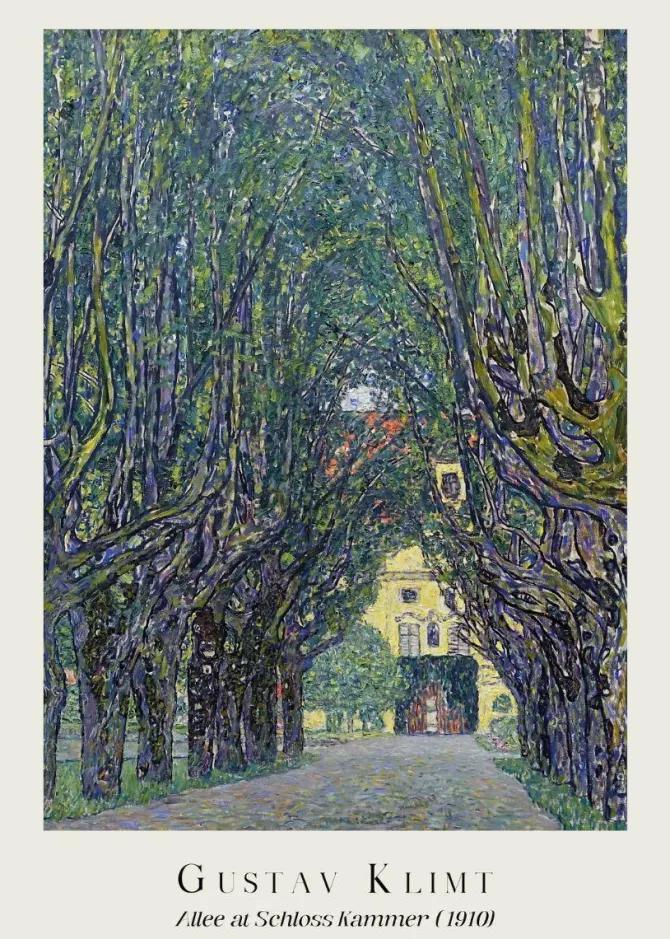 Plakat: Aleja przy zamku kammer reprodukcja gustav klimt