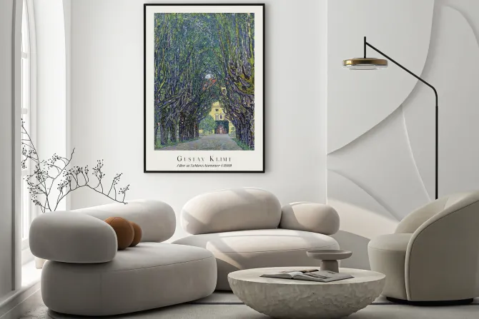 Plakat: Aleja przy zamku kammer reprodukcja gustav klimt