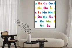 Plakat: Alfabet cartoon potwór