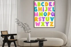 Plakat: Alfabet cute zabawna dziecinny