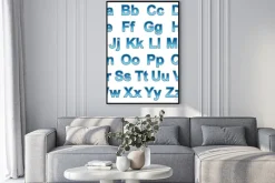 Plakat: Alfabet pseudo 3d litery