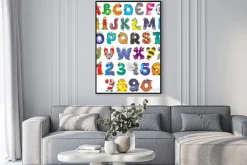 Plakat: Alfabet z potworkami dla dzieci