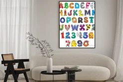 Plakat: Alfabet z potworkami dla dzieci