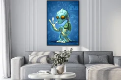 Plakat: Alien space invader welcomes you