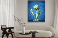 Plakat: Alien space invader welcomes you