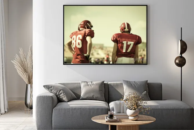 Plakat: Amerykańscy piłkarze