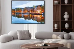 Plakat: Amsterdam o zmierzchu