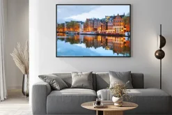 Plakat: Amsterdam o zmierzchu