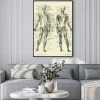 Plakat: Anatomia człowieka ilustracja w stylu starej ryciny