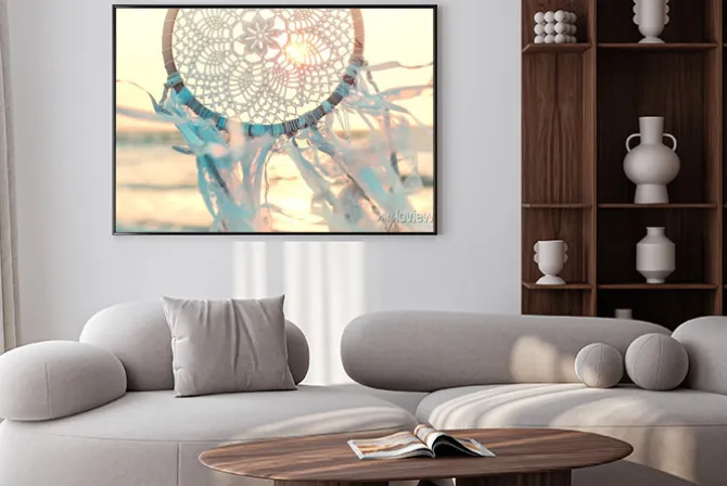 Plakat: Łapacz snów na tle morza