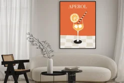 Plakat: Aperol pomarańczowy koktajl ilustracja