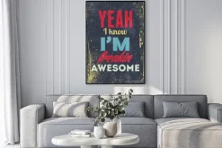 Plakat: Archiwalne ilustracji typografii wektora z grunge skutki. może