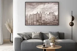 Plakat: Archiwalne zdjęcia budynków w amsterdamie