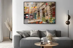 Plakat: Artystyczna kawiarnia z ogródkiem