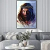Plakat: Artystyczny portret jezusa w koronie cierniowej