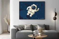 Plakat: Astronauta w przestrzeni kosmicznej