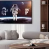 Plakat: Astronauta w przestrzeni kosmicznej na tle ziemi. elementy tego
