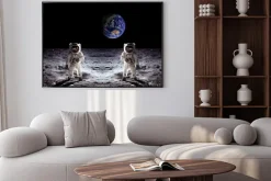 Plakat: Astronauts moon landing earth