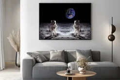 Plakat: Astronauts moon landing earth
