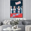 Plakat: Astronautów na marsie. witamy mars.international grupy z flagą