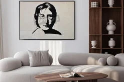 Plakat: Athens, greece - august 30, 2014: john lennon portrait stencil