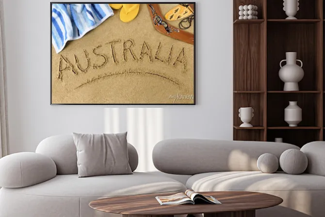Plakat: Australia tle plaży
