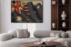Plakat: Australian flag old paper