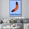 Plakat: Australian national pojedyncze kolorowe bumerang
