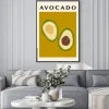 Plakat: Awokado abstrakcyjna ilustracja w nowoczesnym stylu