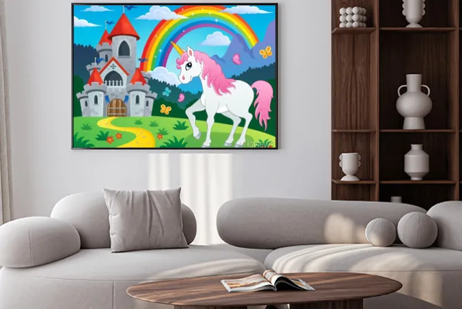 Plakat: Bajka obraz temat 4 jednorożca